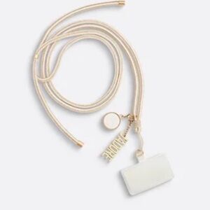 Dior J'Adore Phone Strap Gold White